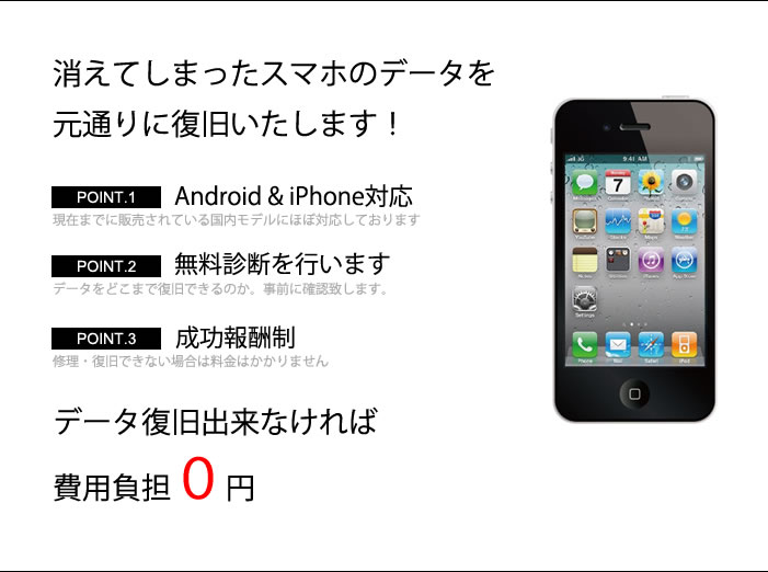 モバイルパーク釧路昭和店 消えてしまったスマホのデータを元通りに復旧いたします!